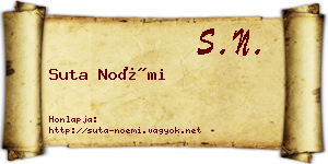 Suta Noémi névjegykártya